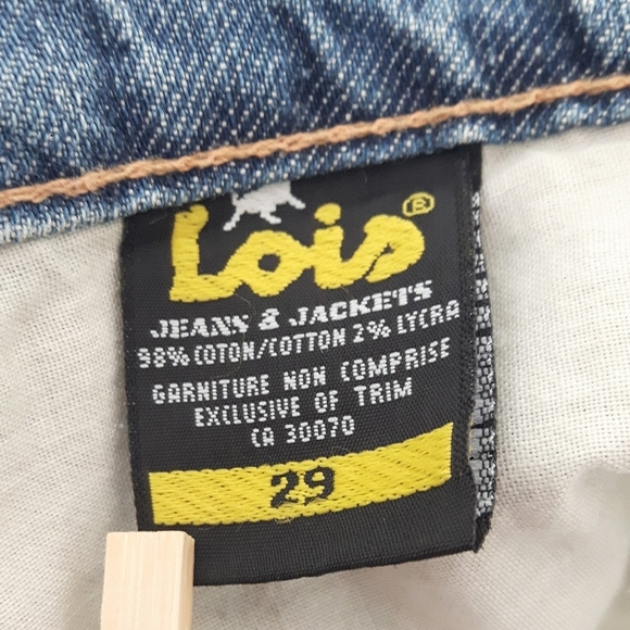 Lois High Rise Mom Relaxed Jeans Medium Wash Stretch Size 29 - Picture 15 of 15